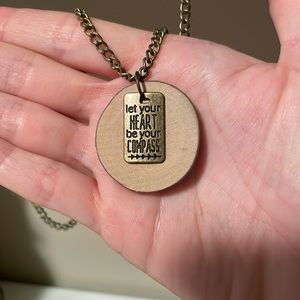2 for $32 / “Let your heart be your compass” necklace